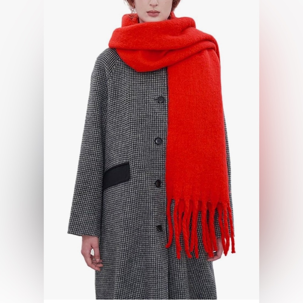 Red Blanket Scarf 🧣😍